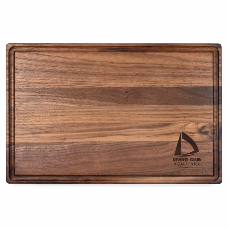 11" x 17" x 1" Walnut Cutting Board with Juice Groove