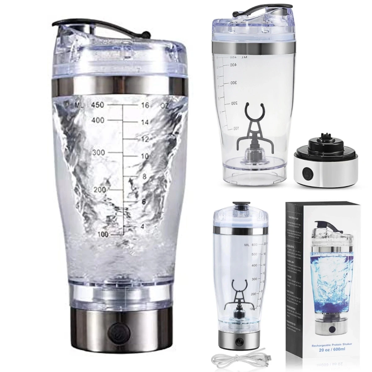 Electric Shaker Bottle Portable Fitness Sports Mixer Cup 1