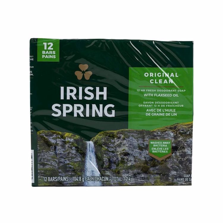 Irish Spring Original Clean Bar Soap - 12 Pack 2.7 oz