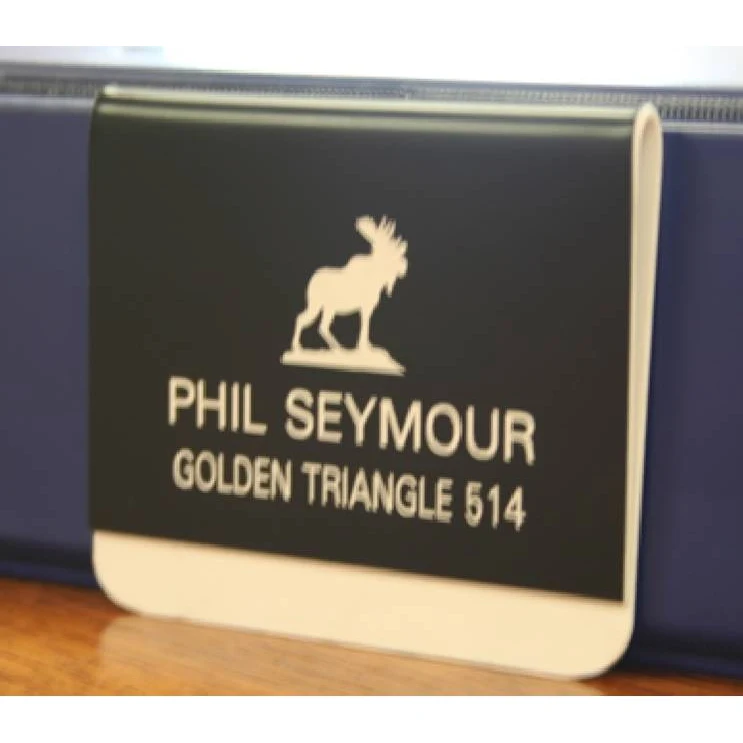 2 1/2" x 3 3/8" Engraved Pocket Name Badge 1