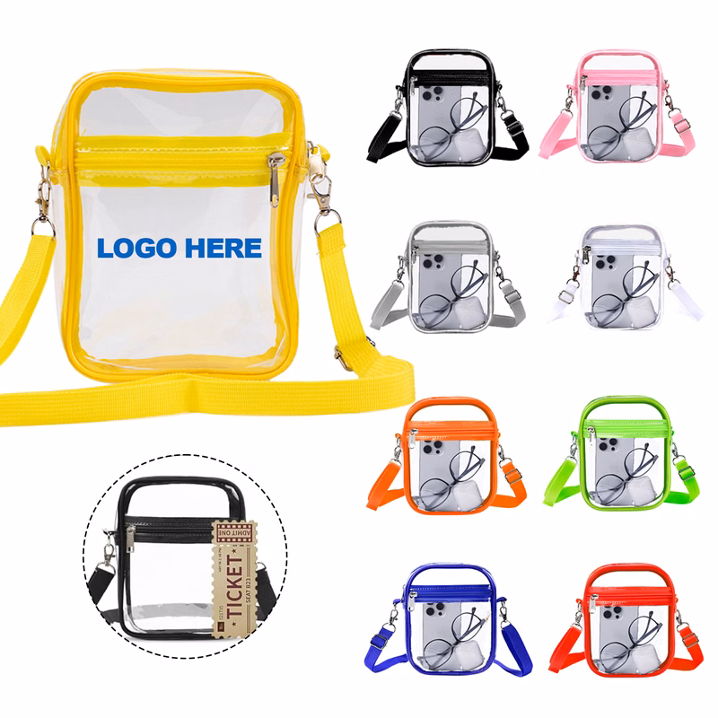 Waterproof Clear PVC Stadium Shoulder Bag