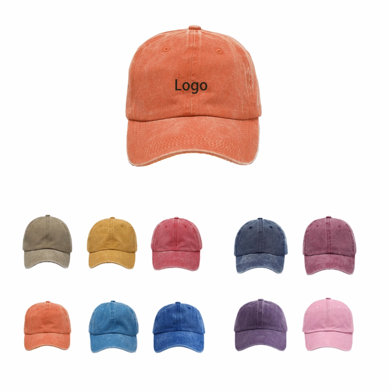 Washed Cotton Solid Baseball Cap