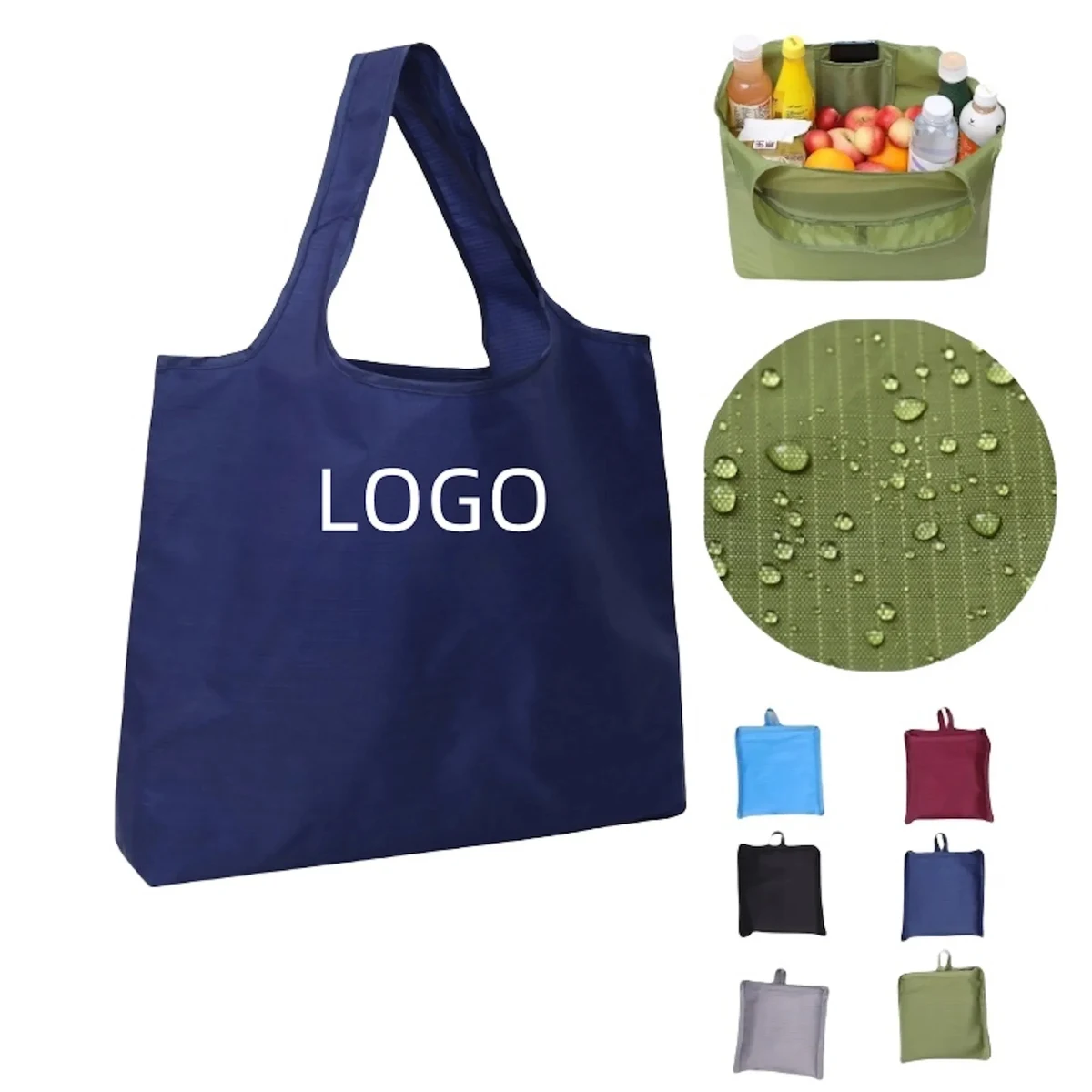 Oxford Foldable Tote Waterproof Shopping Grocery Bag 1