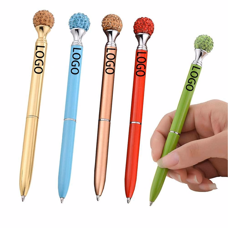 Metal Ballpoint Pen with Crystal Diamond Ball