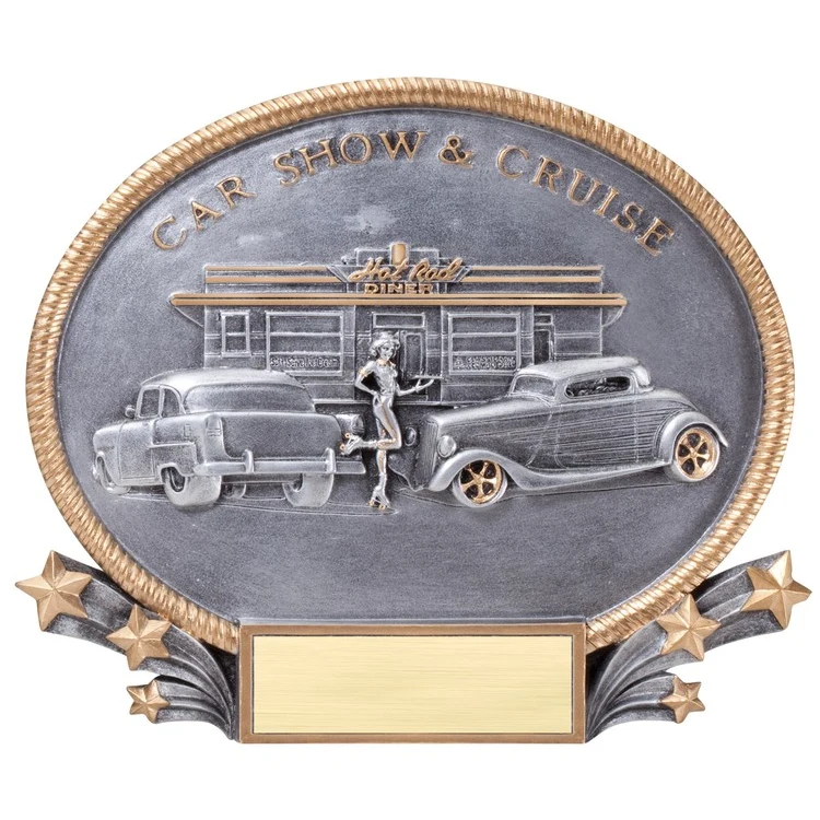 Car Show & Cruise 3D Oval Resin Award 1