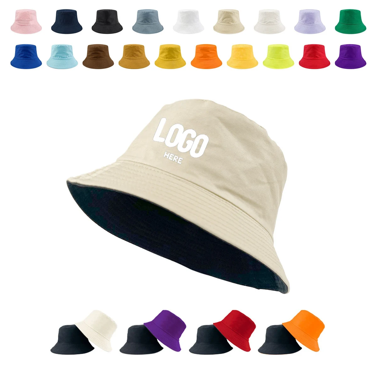 Reversible Double Sided Wear Unisex Bucket Hat 1