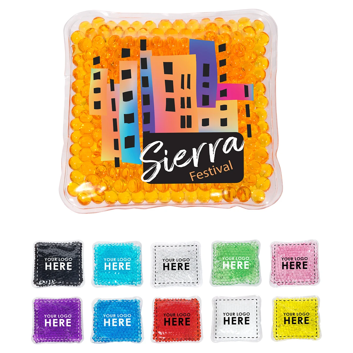 Full-Color Square Aqua Pearls™ Hot/Cold Pack 1