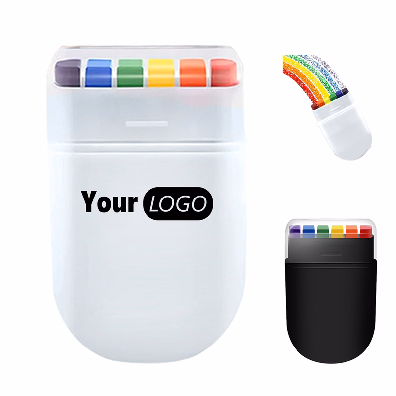 Rainbow 6-Color Face Crayon Set