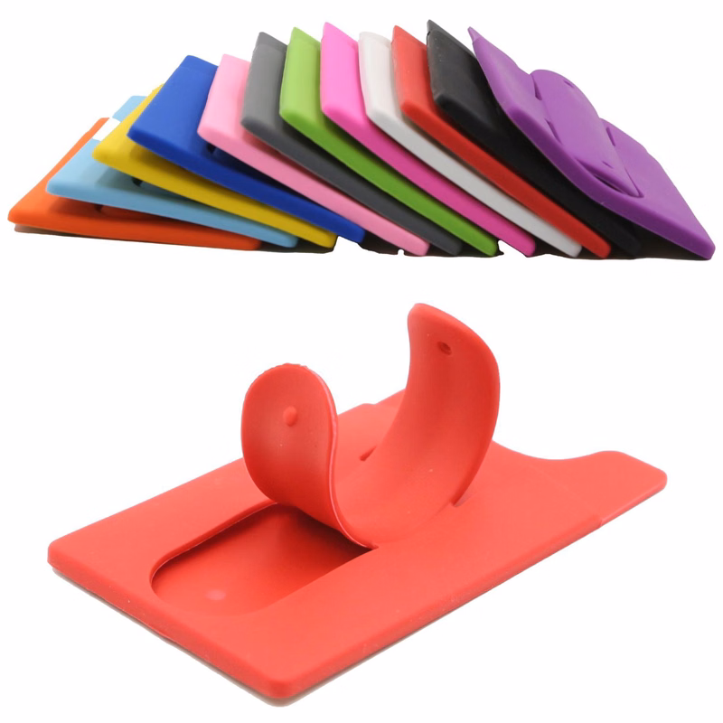 Silicone Phone Wallet Kickstand Sleeve With Cord Organizer