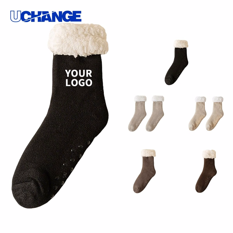 Thick Fleece Lined Slipper Sock Socks 7.87" x 8.66"
