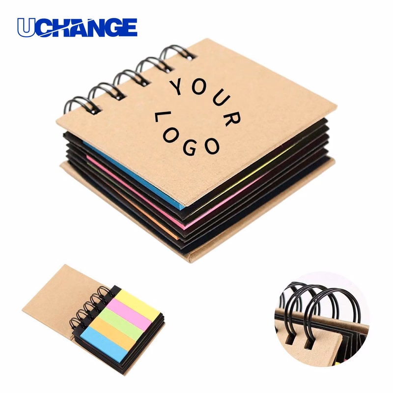 Sticky Note Notebook Kraft Cover Organizer