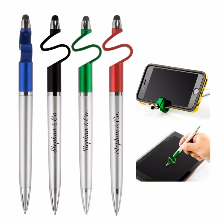 Plastic Stylus Pen with Phone Stand