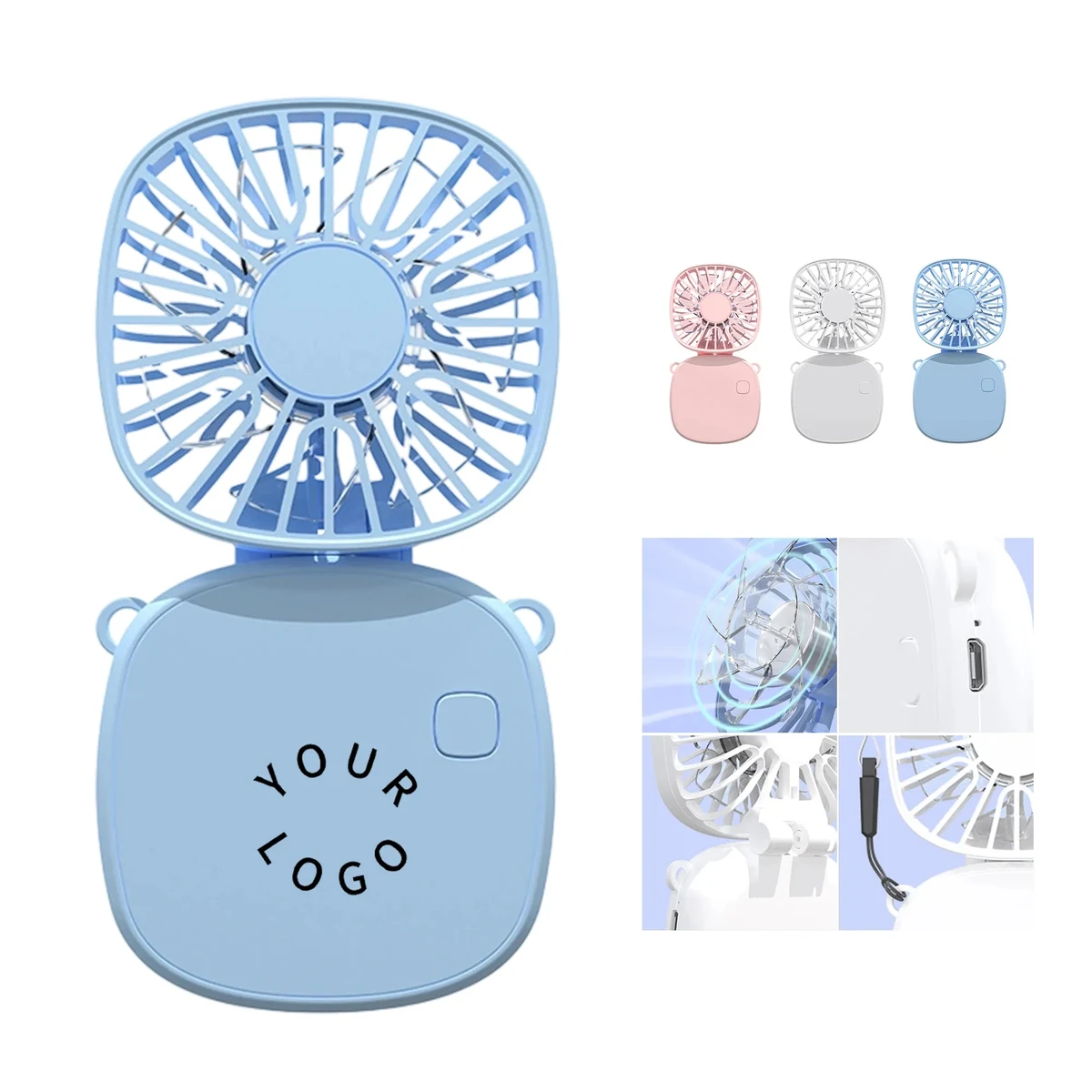 Lightweight Foldable Neck Fan with Adjustable Speeds 1