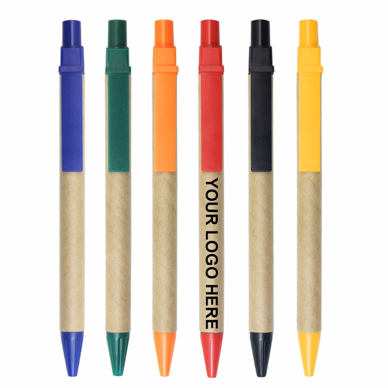 Black Ink Eco-friendly Kraft Paper Ballpoint Pen