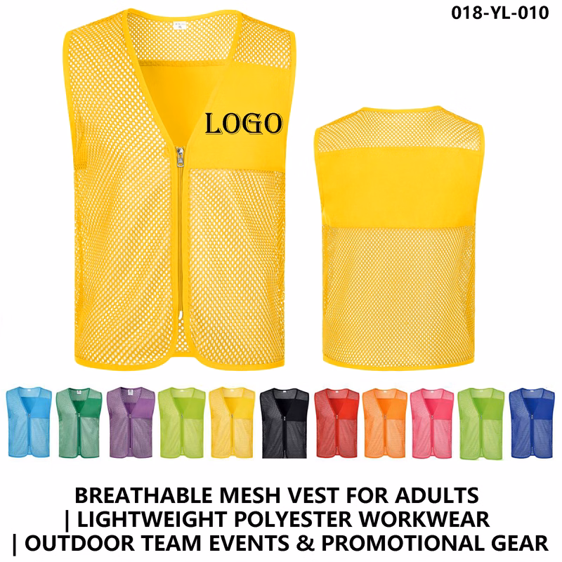 100% Polyester Mesh Vest ?C Custom Logo & Various Sizes