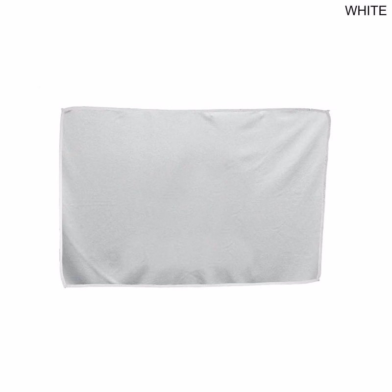 Microfiber Moisture Wicking, Cooling, Sports, White Suede Towel, 12x18, Blank only
