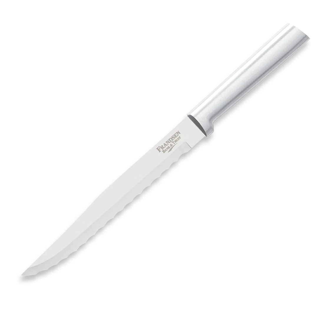 Serrated Slicer Knife w/Silver Handle 1