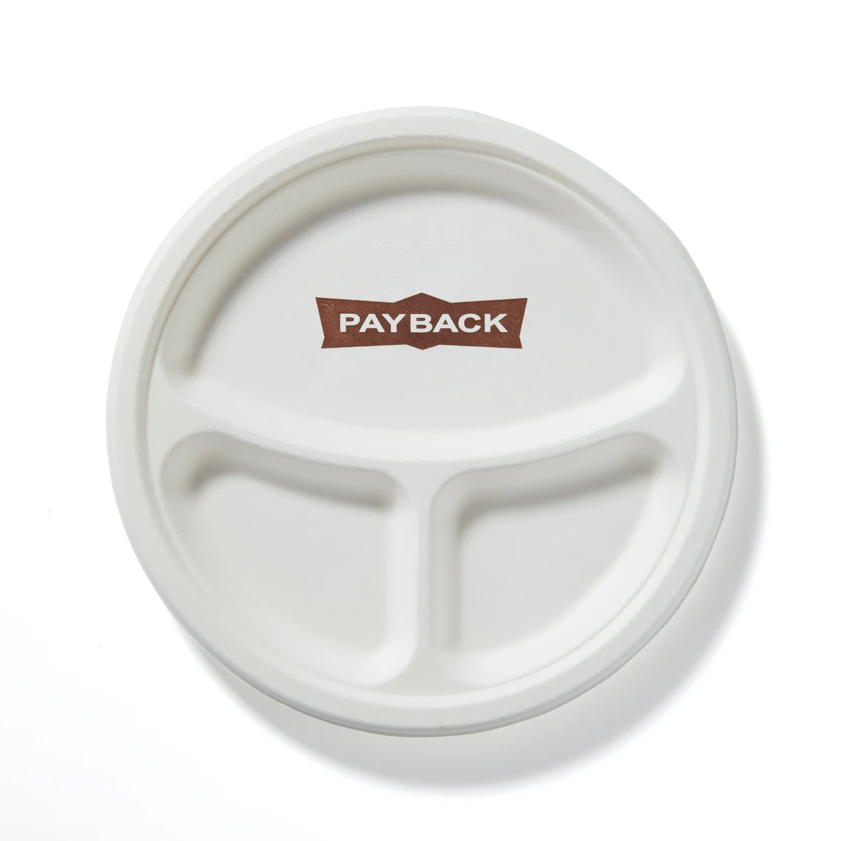 10"d Compostable Kraft Compartment Paper Plates 1