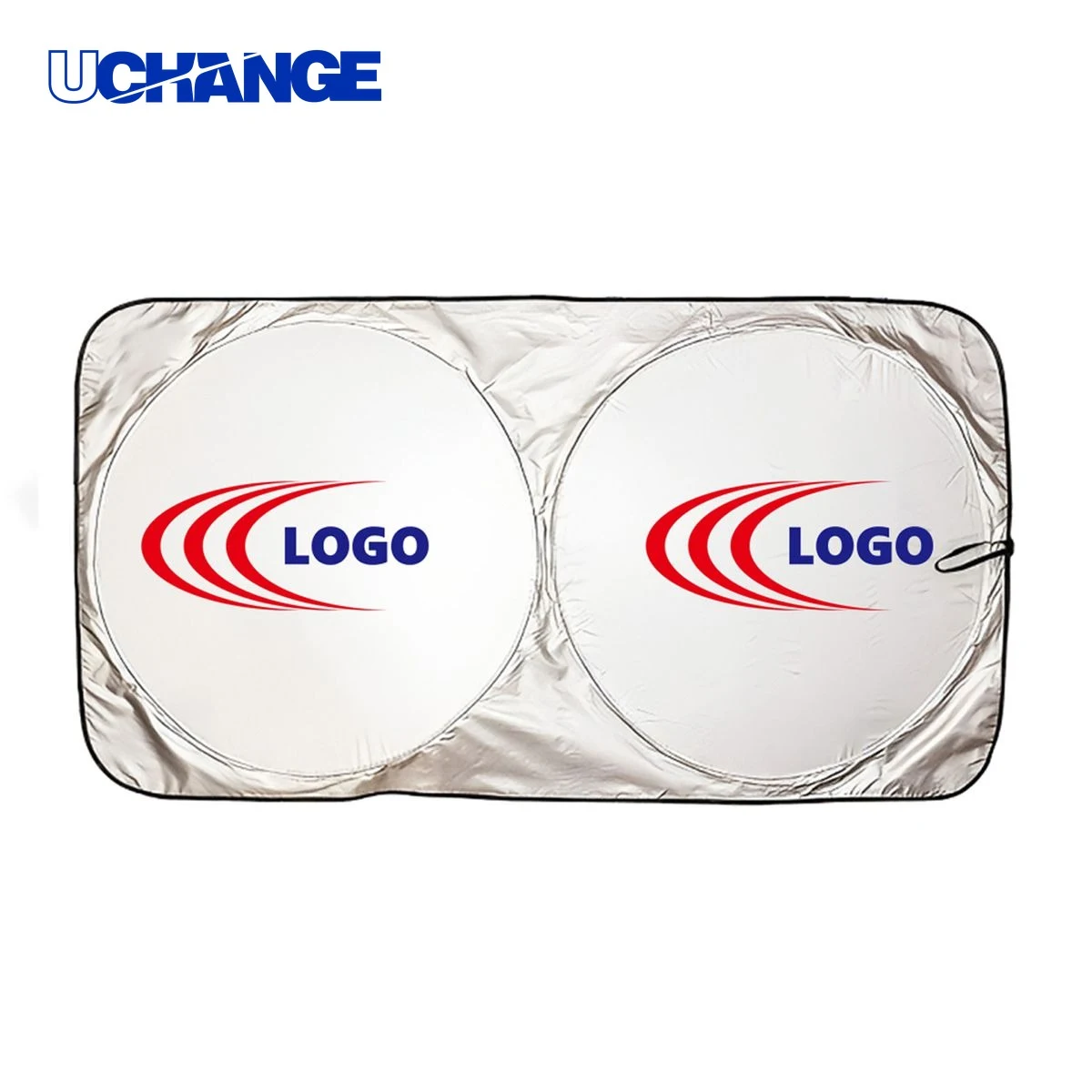 Personalized Dual Circle Sunshade For Windshield 1