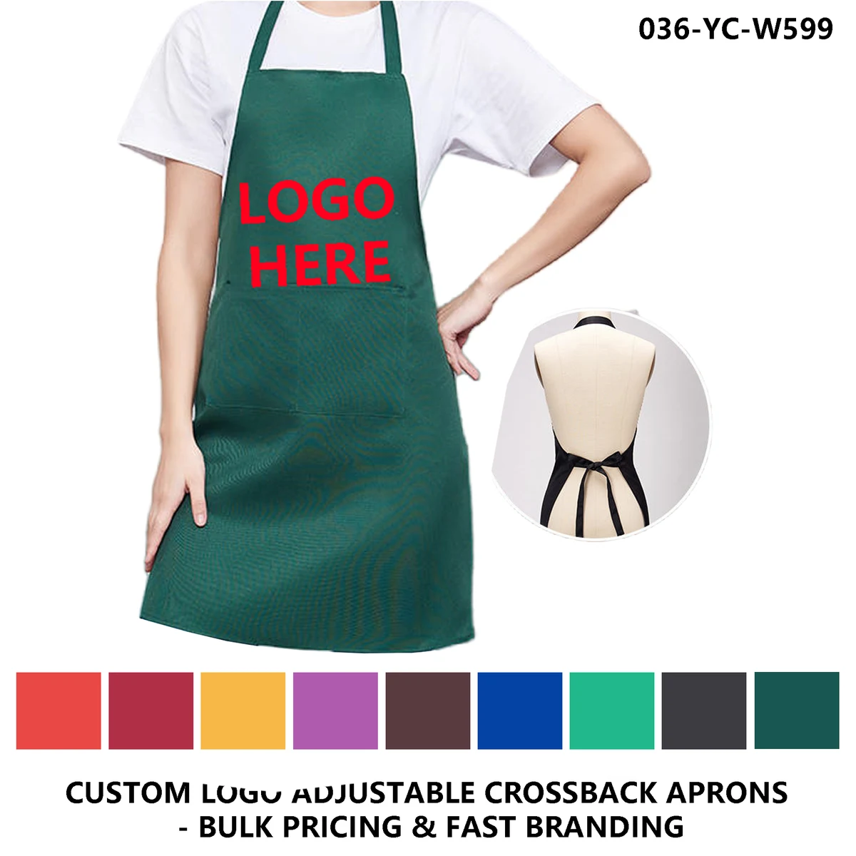 Unisex Custom Logo Adjustable Neck Apron 1