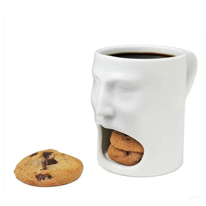 Multifunctional unique ceramic soup cup breakfast cookie mug 1
