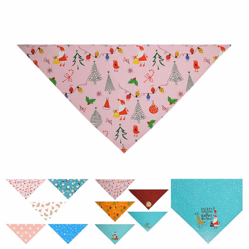 Colorful Triangle Pet Bandana for Daily Wear
