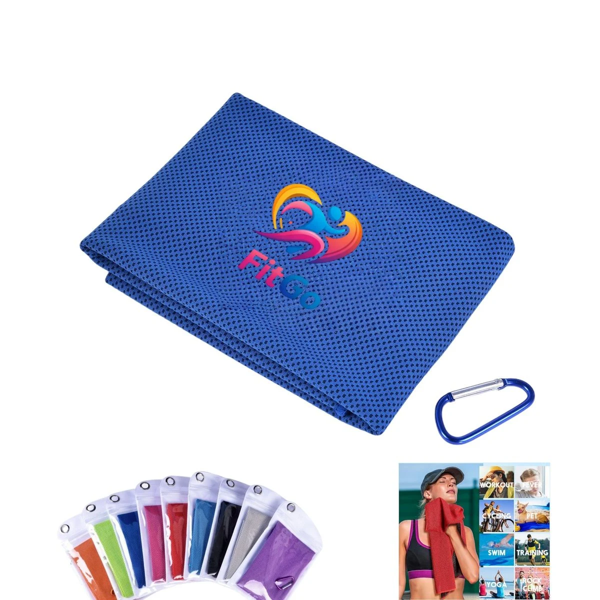 Cooling Towels with Carabiner 1