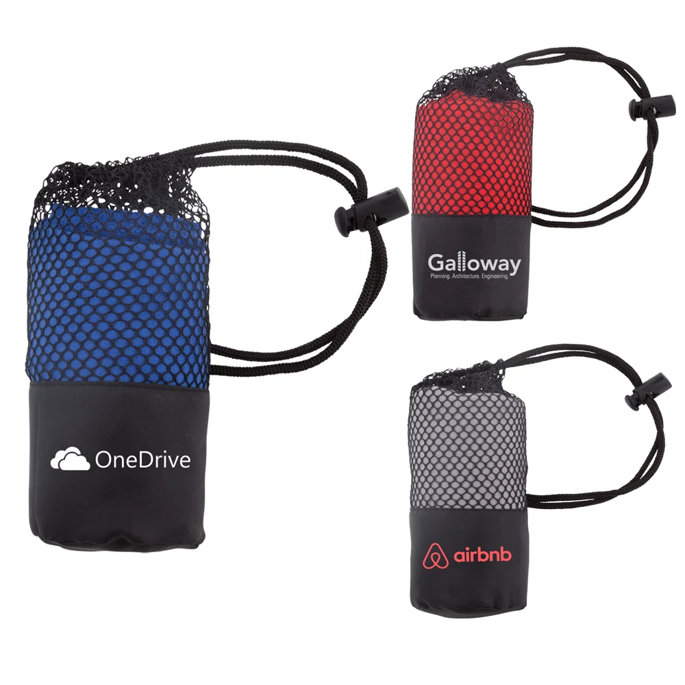 Micro-Fiber Towel w/Mesh Carrying Pouch 1