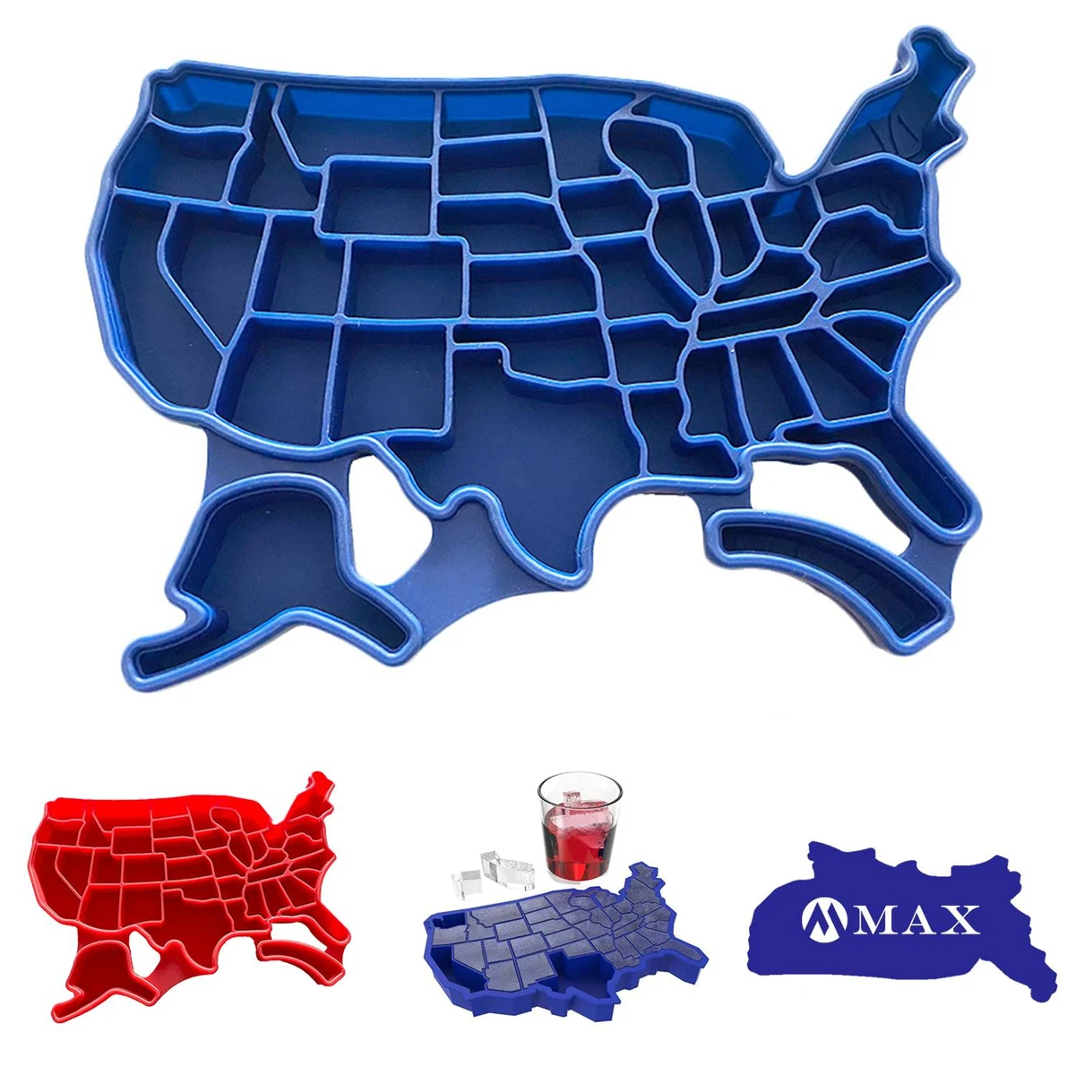 United States map silicone ice tray 1