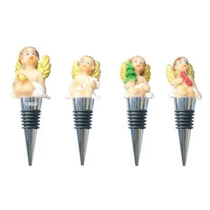 Elegant 4 Piece Angel Cupid Wine Stopper Set 1
