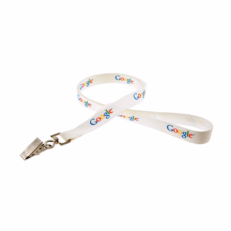 1/2" Digitally Sublimated Lanyard w/ Bulldog Clip