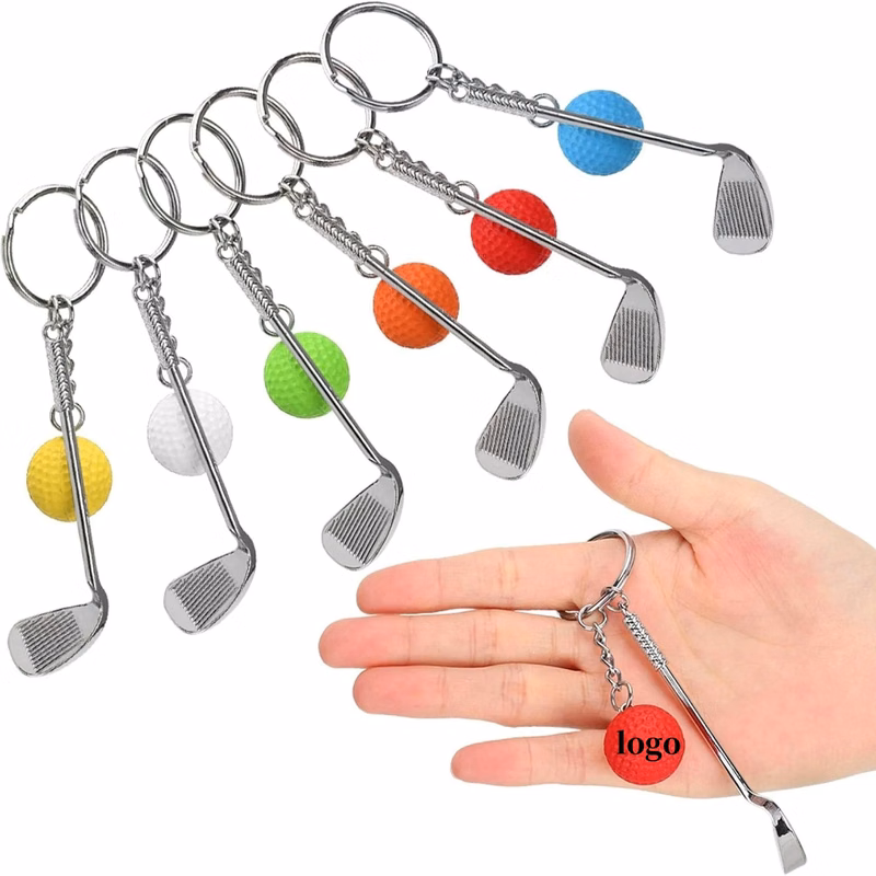 Mini Golf Ball Pole Pendant Keychain