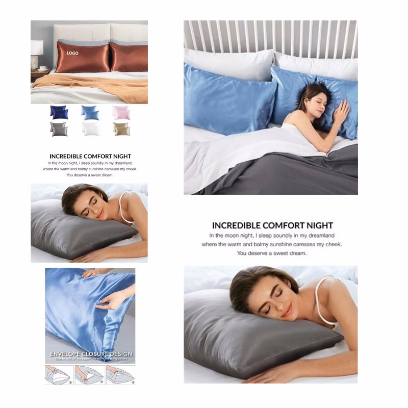 Multicolor Satin Pillow Cases
