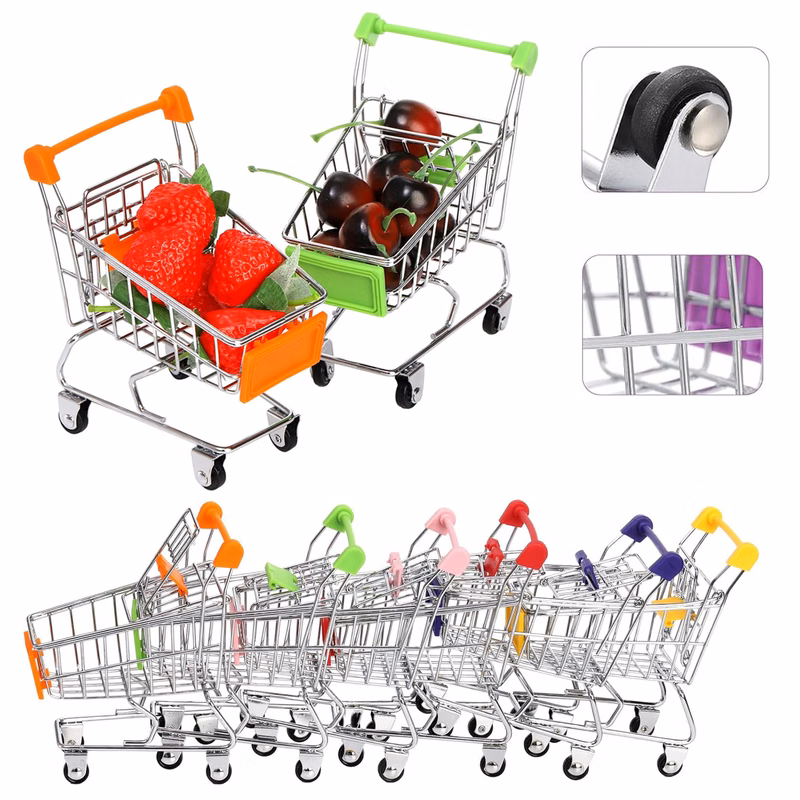 Mini Shopping Cart Desk Accessory