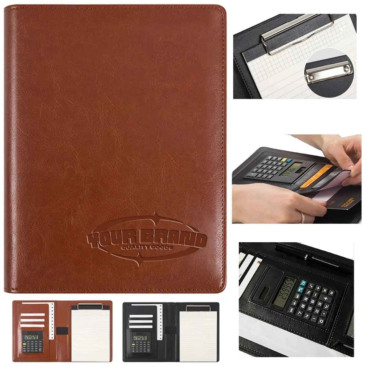 A5 Notepad Zippered Organizer With Calculator Writing Pad 1