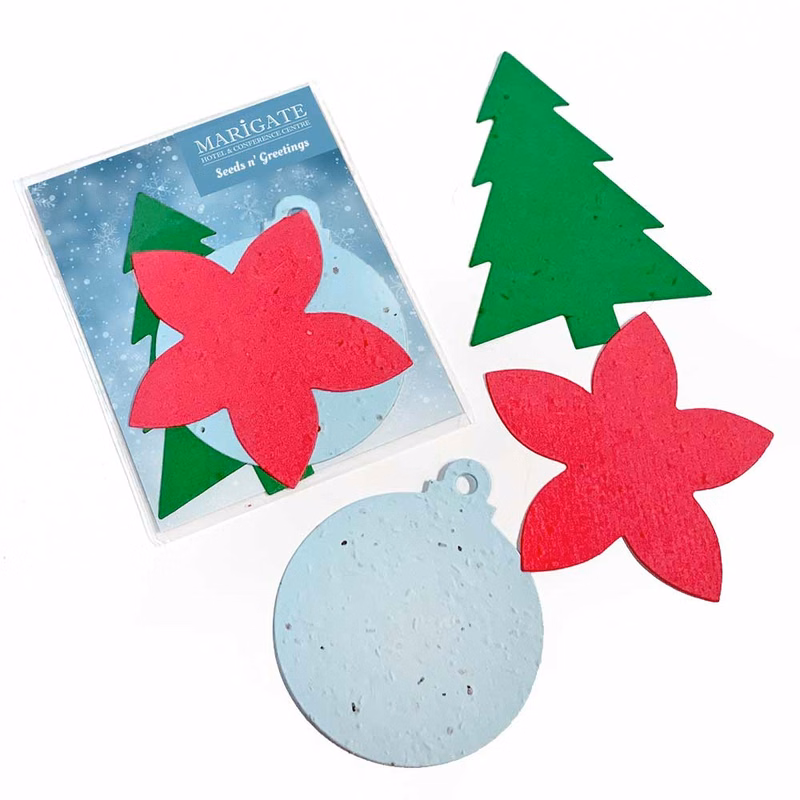 Single-Sided Holiday Seed Paper Shape Packs