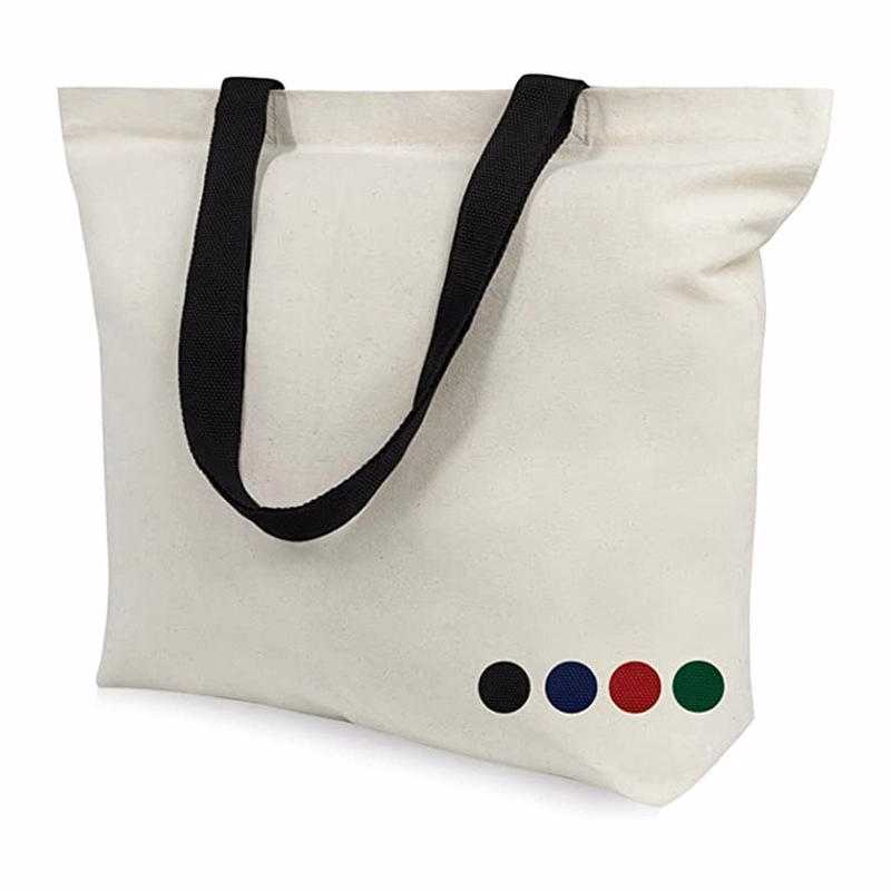 Classic Large Cotton Canvas Tote Bag