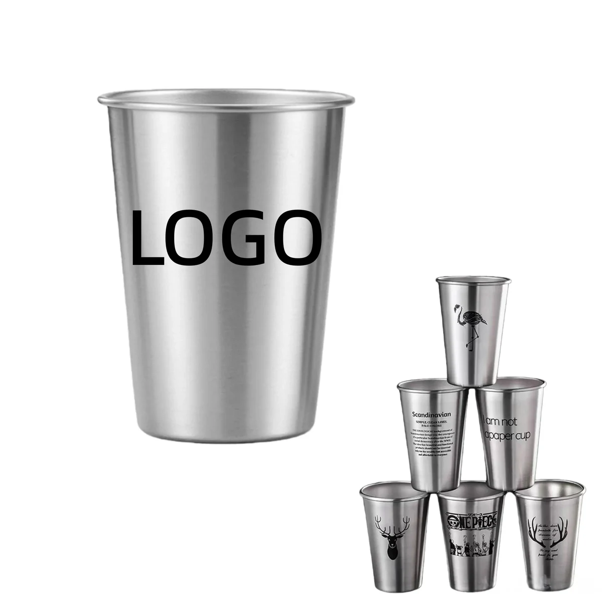 11 OZ Stainless Steel Tumbler Single Wall Cup for Beer Juice 1
