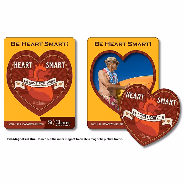 Magnet - Picture Frame Heart Punch (3.5x4.5) - 25 Mil.