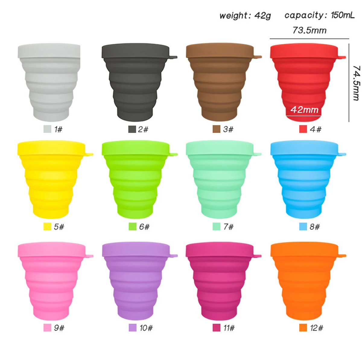 Retractable Environmentally Friendly Silicone Cup 1