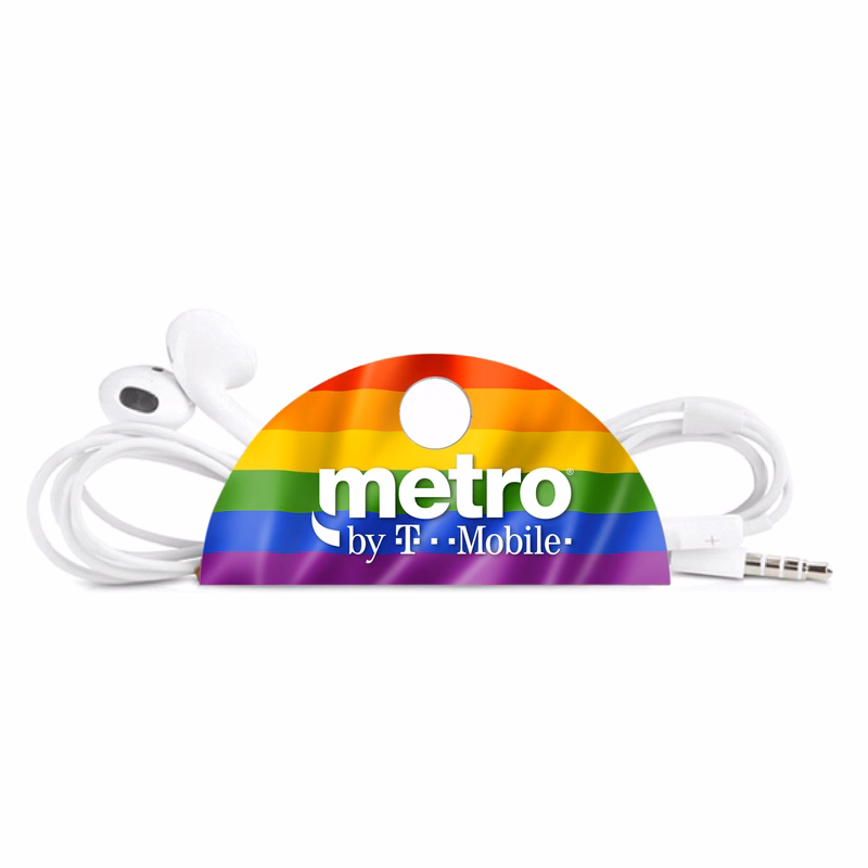 Rainbow Pride Taco Tech Cord Organizer with Button