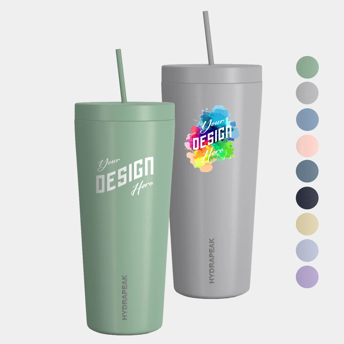 25 oz Hydrapeak® Stainless Steel Insulated Traveler Tumbler w/ Lid and Straw 1