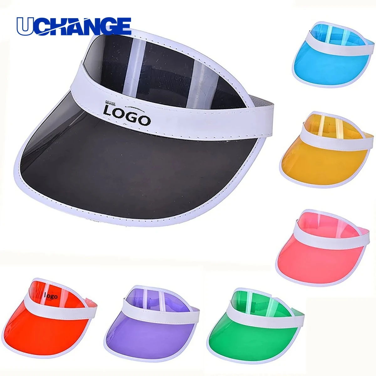 Clear Plastic Hollow-Top Sun Hat 1
