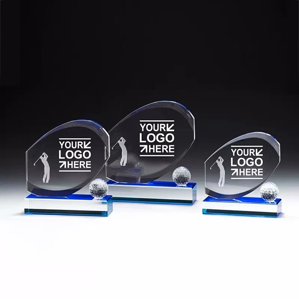 Hole in one golf crystal awards