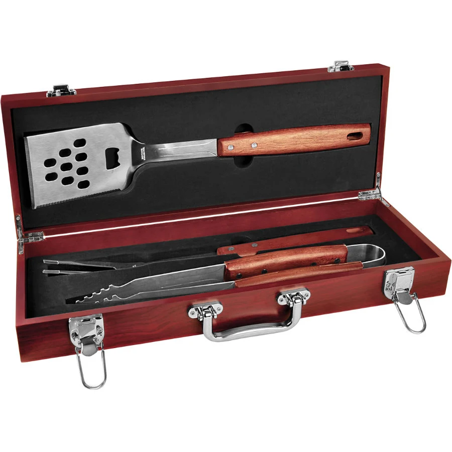 3-Piece Rosewood BBQ Set 1