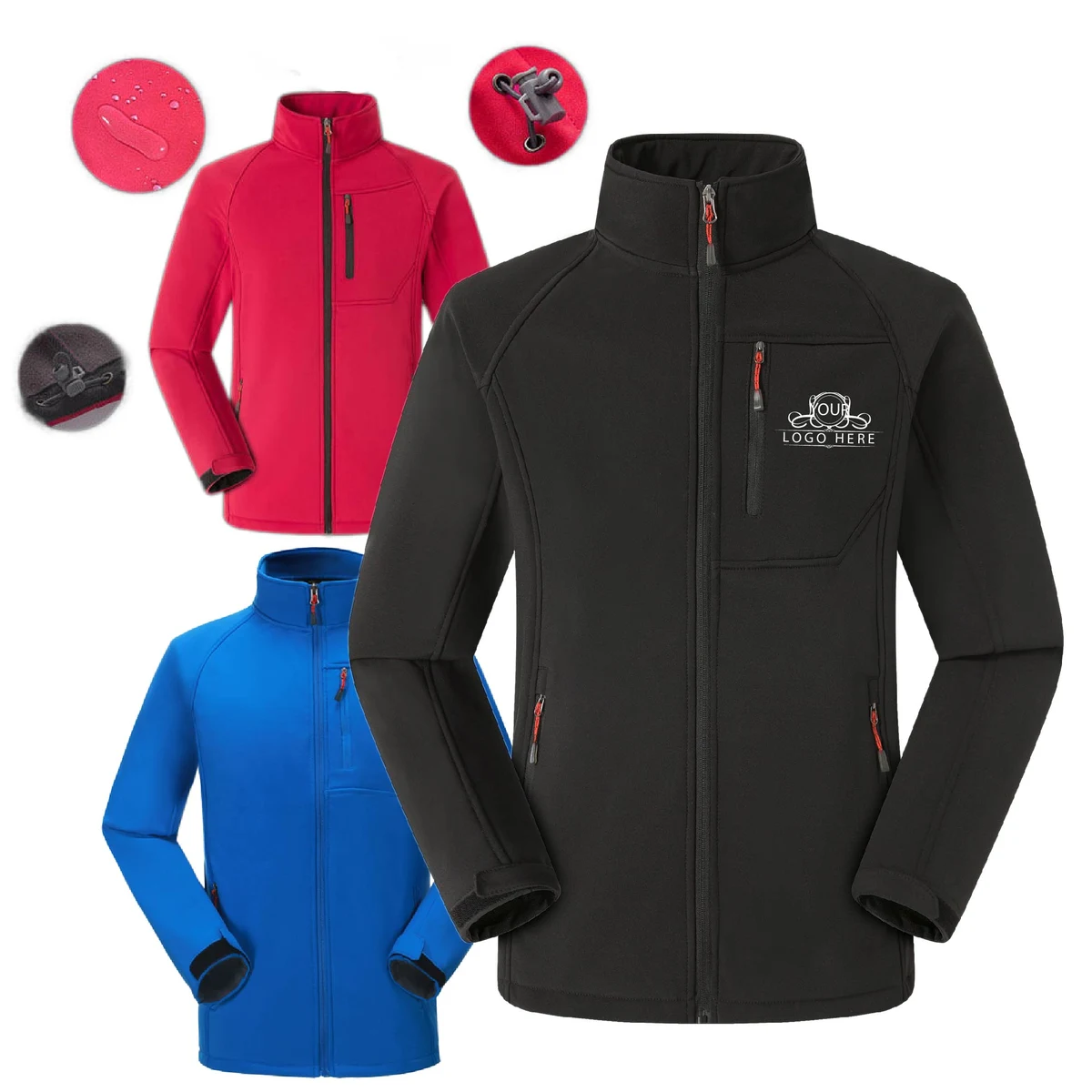 Unisex Polyester Performance Soft Shell Outerwear Jacket 1