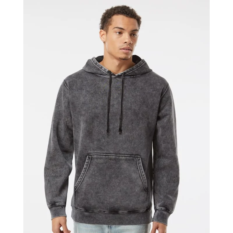 Independent Trading Co. Unisex Midweight Mineral Wash Hooded Sweatshirt - PRM4500MW, custom hoodie or sweatshirt with logo imprint 1