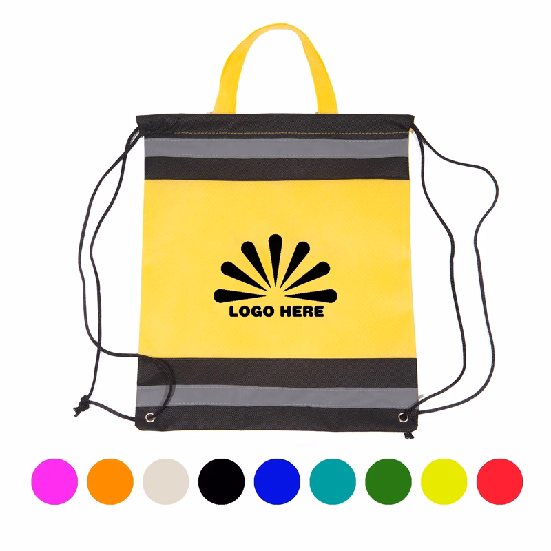 Sunshine Vitality Drawstring Backpack With Customizable Logo