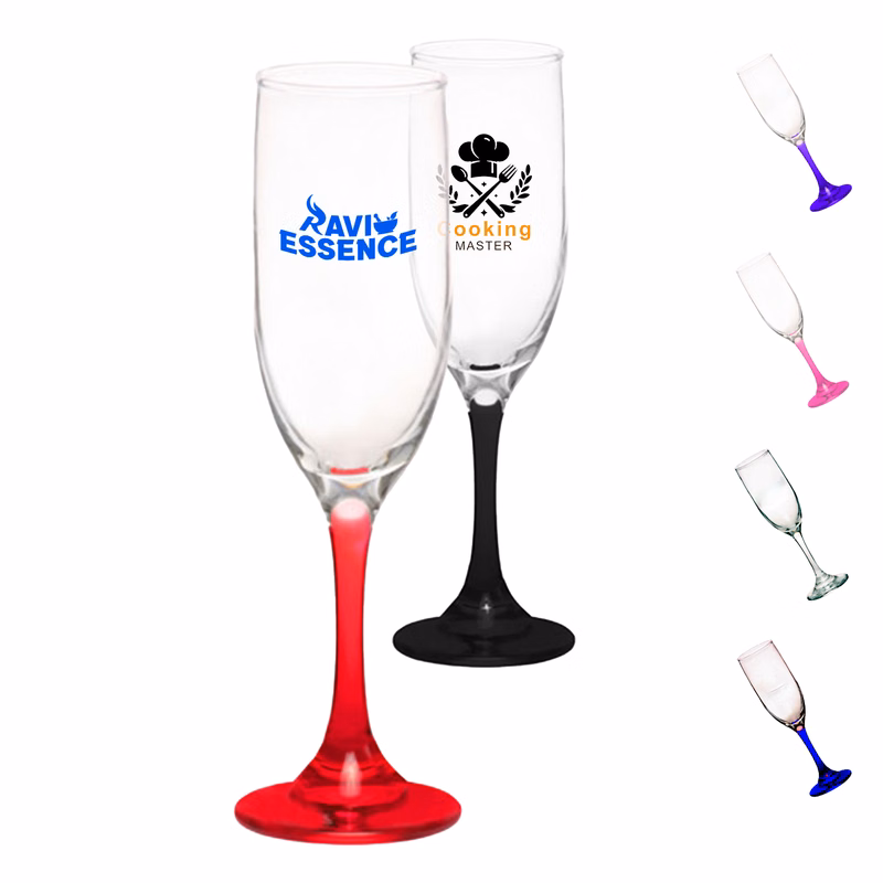 6.25 oz Premiere Flutes Glasses W/ Custom Logo