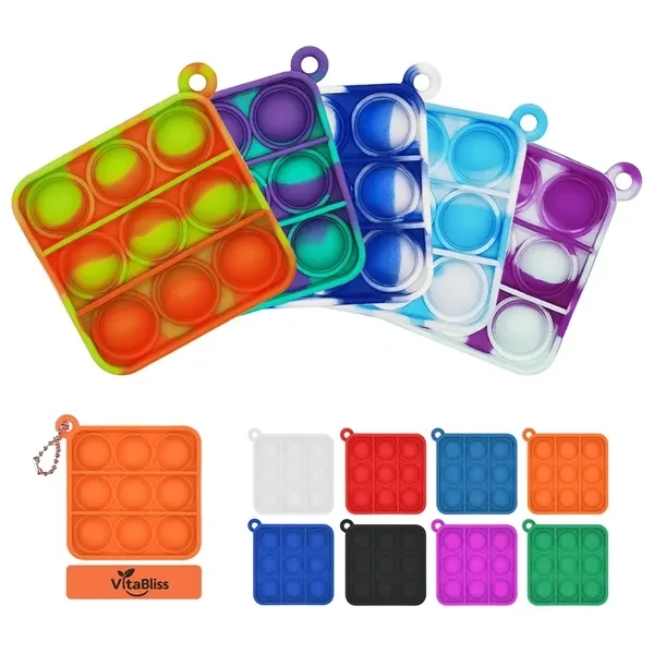 Custom 2.5 Inch Pop It Fidget Keychain — Portable Sensory Stress Relief Item 1